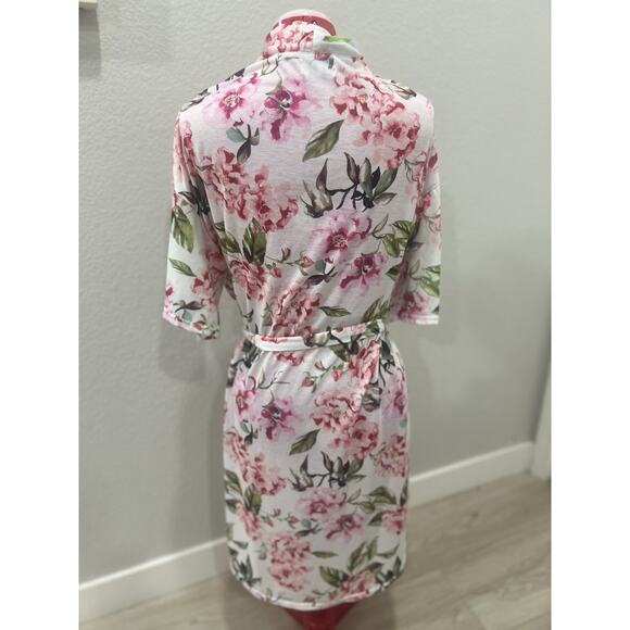 Show Me Your Mumu Floral Print Robe One Size OS Kimono Lightweight Pink - Picture 2 of 8